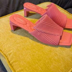 VIVAIA Square-Toe Block Heel Sandals (Jade Pro)